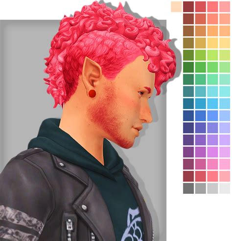 William Wavy Mohawk By Buckgrunt Recolored By Socialbunnies Sims 4