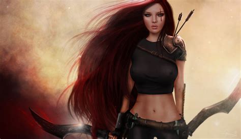 Wallpaper Anime Black Hair Katarina Life Person Legends Art