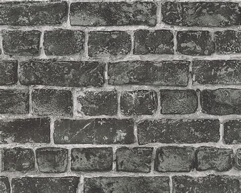 Black And Grey Brick Wallpaper As Creation 30682 2