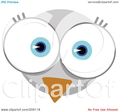 Royalty Free Rf Clipart Illustration Of A Big Eyed Bird Face By Qiun