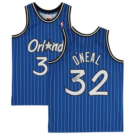 Shaquille Oneal Orlando Magic Autographed Mitchell And Ness Hardwood