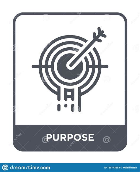 Purpose Icon In Trendy Design Style. Purpose Icon Isolated On White ...