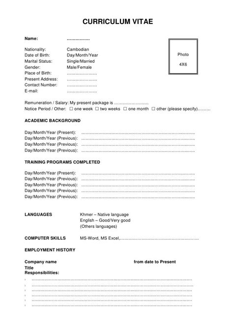 standard resume format ideas  pinterest