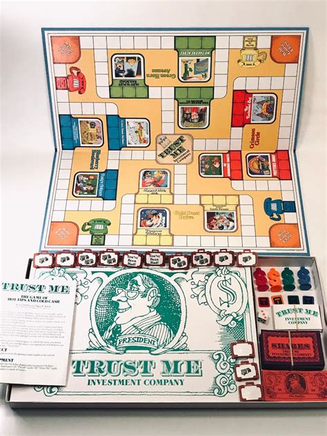 Trust Me Investment Board Game Parker Brothers Game Of Hot Etsy