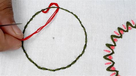 Hand Embroidery Circle Embroidery Stitch Circle Design Stitch For