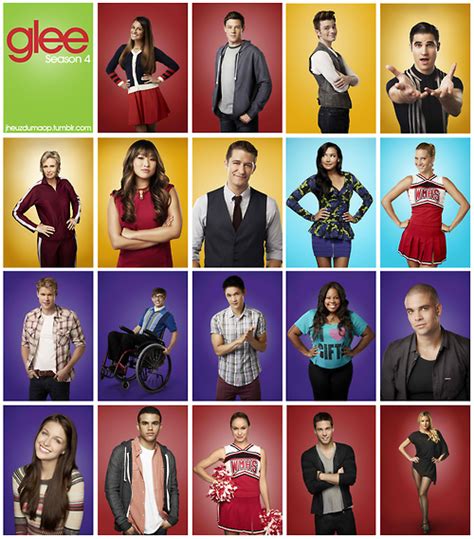 Main And Recurring Characters Season 4 Glee Season 4 Glee Cast Glee