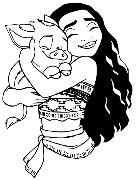 Desenho Para Colorir Da Moana