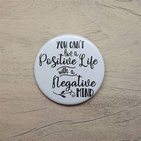 Positivity 59mm Button Pin Badge Motivational Quote Self Etsy