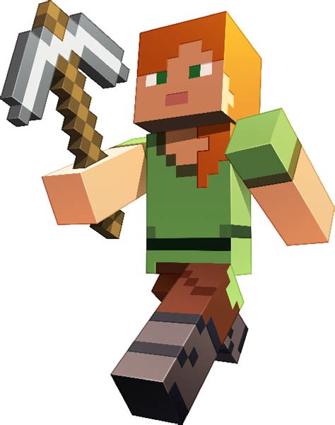 Minecraft Character Art Alex Minecraft With Pickaxe Free Nude Porn Photos