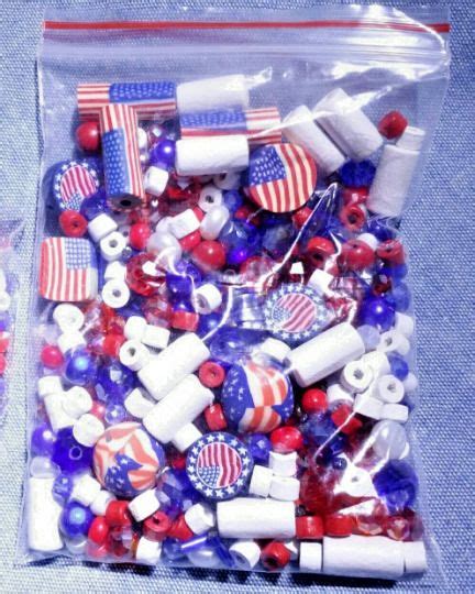 Red White And Blue Beads By The Ounce Patriotic Colors Bead Mix 1oz