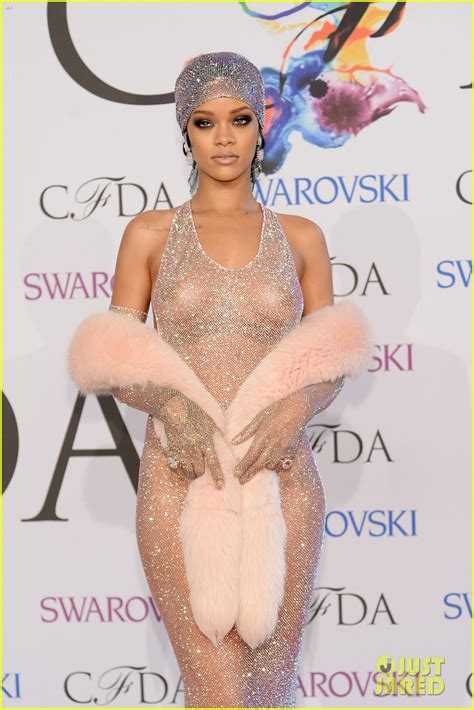 Rihanna Stuns In Completely Sheer Dress At Cfda Awards 2014 Photo