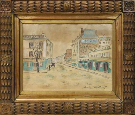 Maurice Utrillo Parisian Street Scene Watercolor Oct 24 2020