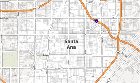 Santa Ana Map California Gis Geography