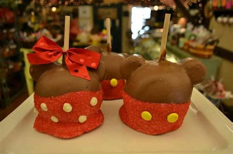 Mickey And Minnie Chocolate Caramel Apple Made At The Candy Apple Shoppe