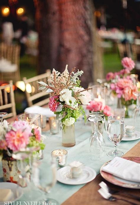 Mint And Pink Wedding Tablescape Mint Pink Wedding Wedding