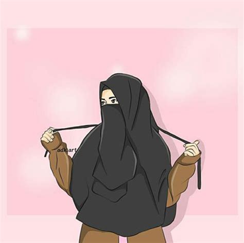 √ 1001 Gambar Kartun Muslimah Berhijab Cantik Bercadar Kacamata Nan