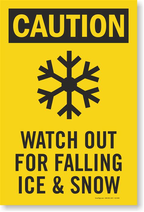 Ice Alert Signs Watch Out For Ice Signs Ice Warning Signs