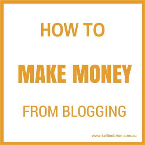 How To Make Money From Blogging Kellie Obrien Media