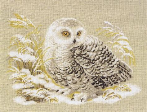 Snowy Owl Cross Stitch Kit By Riolis Variant R1241