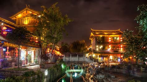 Wallpaper Cityscape Night China Evening Hdr Town Christmas