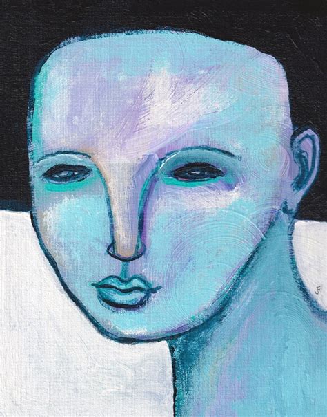 Aceo Art Print Folk Art Portrait Canada Miniature Collectible Card Drawing Illustration Mixed