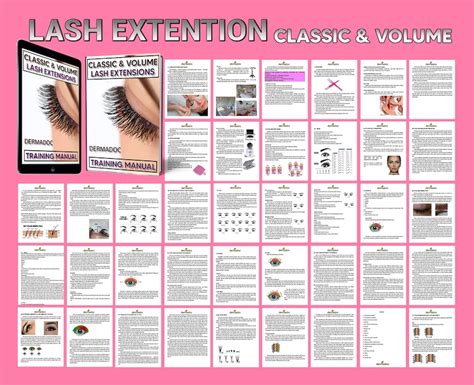 Lash Extensions Classic Volume Training Manual Pdf Etsy
