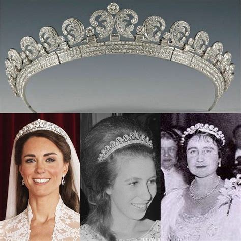 Cartier Halo Scroll Tiara Royal Crown Jewels Queen Elizabeth Jewels Queen Elizabeth Tiaras