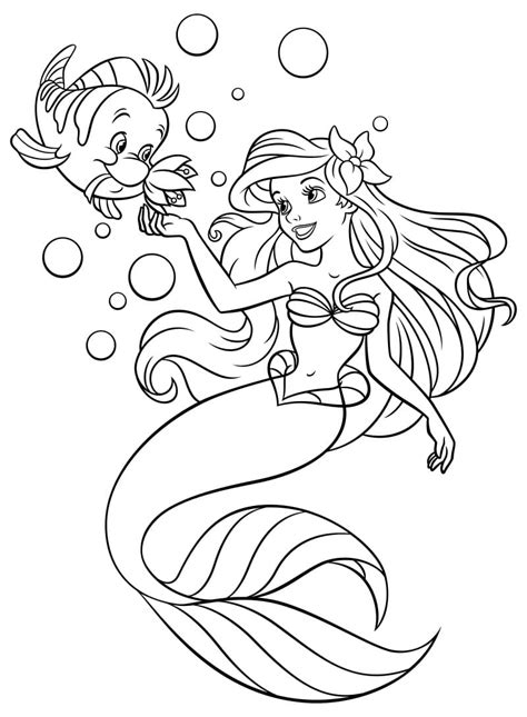 Ariel Ausmalbilder Zum Drucken Mermaid Coloring Pages Little Color