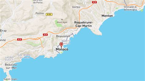 Mappa Principato Di Monaco Europa Occidentale Interattiva E Cartina