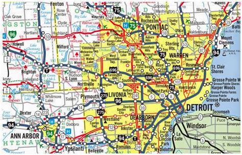 City Of Detroit Downtown Map Free Printable Maps