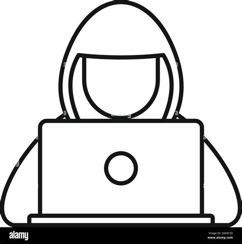 Hacker Hood Icon Outline Hacker Hood Vector Icon For Web Design