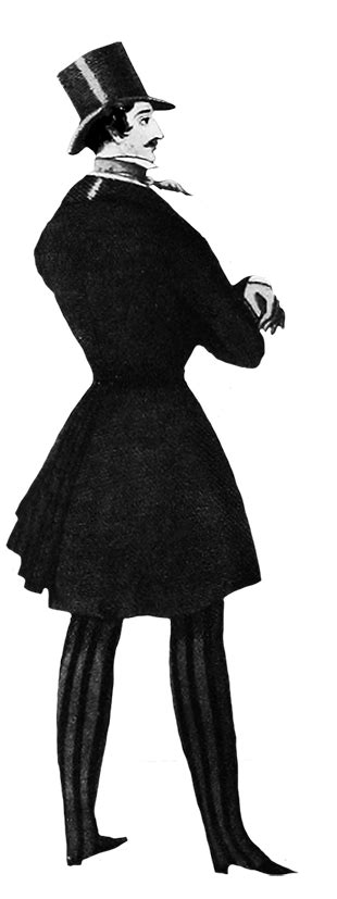 Black M White Silhouette Dress - victorian men png download - 310*827 ...