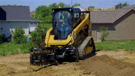 cat trencher attachment operating tips youtube