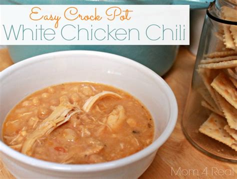 Easy Crock Pot White Chicken Chili Mom 4 Real