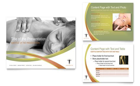 massage and chiropractic powerpoint presentation template design