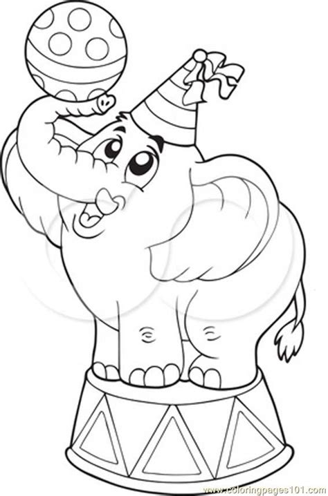 circus elephant coloring page  circus animals coloring pages coloringpagescom