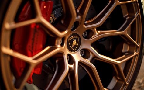 Download Wallpapers Bronze Lamborghini Wheel Lamborghini Huracan