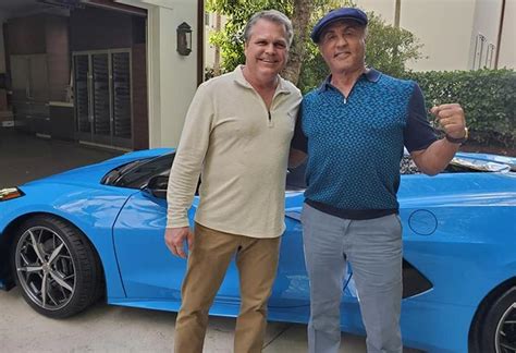 Pics Sylvester Stallone Buys A Rapid Blue 2021 Corvette Convertible
