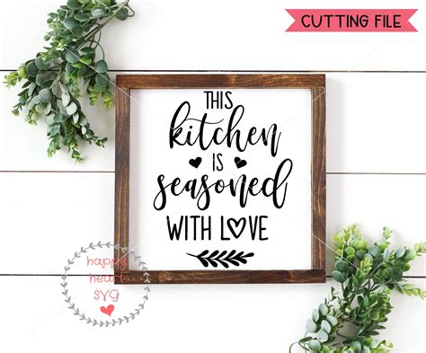 This Kitchen Is Seasoned With Love Svg Kitchen Svg Dxf And Etsy Canada