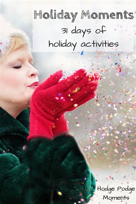 Holiday Moments Printable December Calendar Hodge Podge Moments