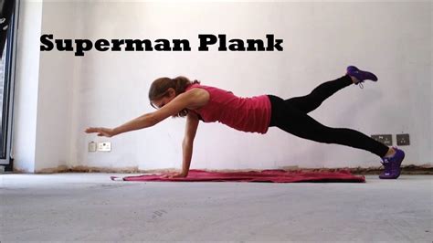 Superman Plank Core And Back Exercise Youtube