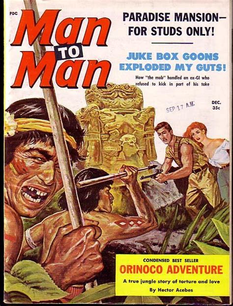 Man To Man 1959 Dec Brutal Enema Violence Pulp Vf As New Softcover