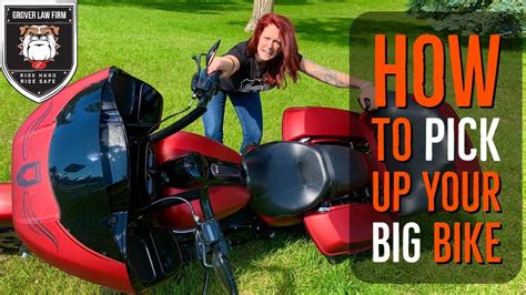 How To Pick Up Big Motorcycle Girl Picks Up Huge Fallen Bike Youtube