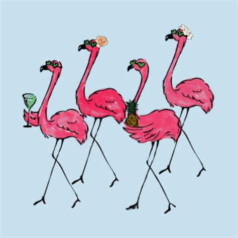Funny Flamingos Drinking Mimosas Alcohol T Shirt Flamingo Tapestry