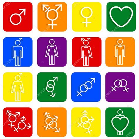 set of lgbt icons various sexual identities — stock vector © littlepaw 41581267