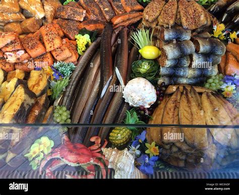 Fresh Fish Meat For Sale In Refrigerated Section Stock Photo Alamy