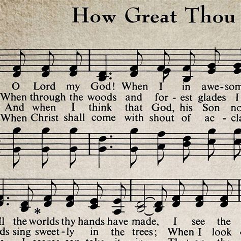 How Great Thou Art Hymn Wall Art Canvas Painting Pictures