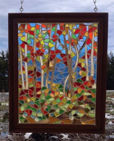 Tree Mosaic Mosaic Glass Stained Glass Glass Art Mosaic Stained