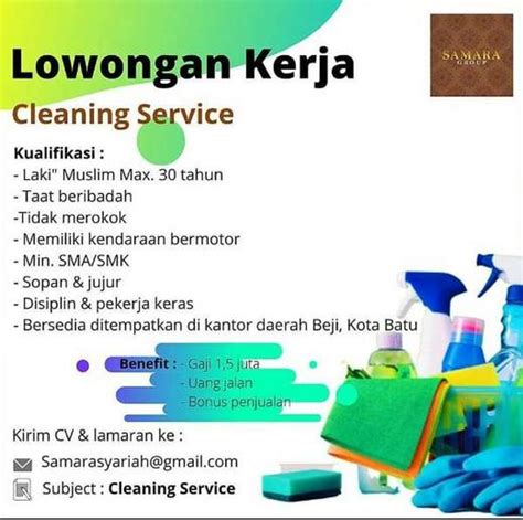 Pria sehat jasmani & rohani 2. Lowongan Kerja Cleaning Service - Gibran Waluyo di Malang Kabupaten, 14 May 2020 - Loker ...
