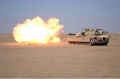 Abrams Tank Firing Gun Fire Weapon Flame